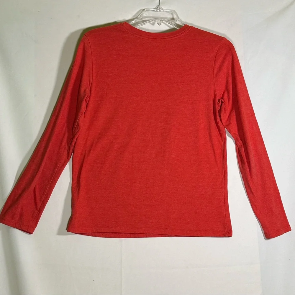 Cat & Jack Long Sleeve Christmas Crew‎ Shirt Sleepwear Pajamas Red Kid's L 12/14